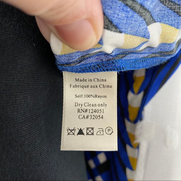 The Odells bright blue print wrap slouch top L - Picture 11 of 12